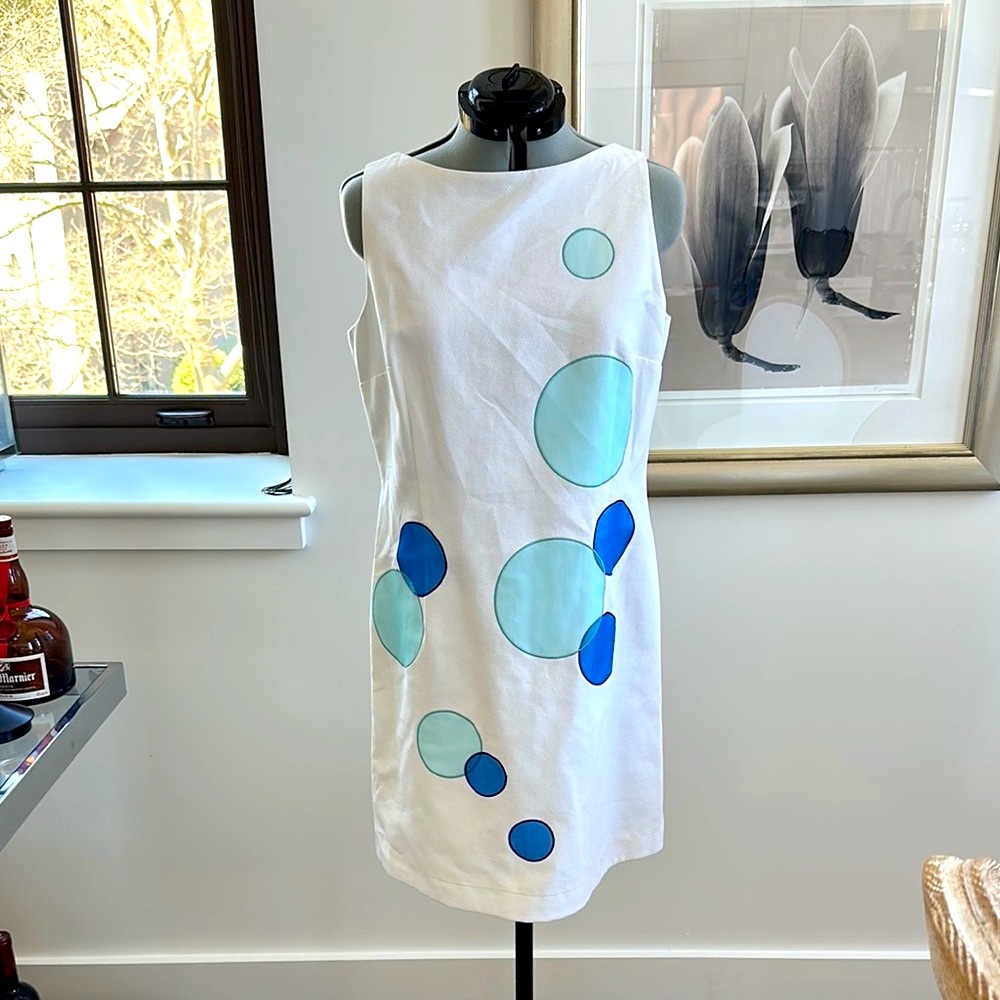 Moschino Cheap and Chic White Pique Shift Dress Circa 1997 Size 10